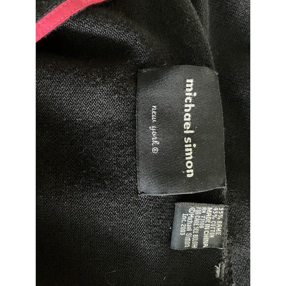 Michael Simon Womens Size 2XL Black Pink Cardigan Sweater Lipstick & Purse - Picture 8 of 15